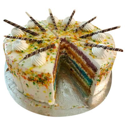 "Rainbow Cake - 1kg ( Bangalore Exclusives) - Click here to View more details about this Product